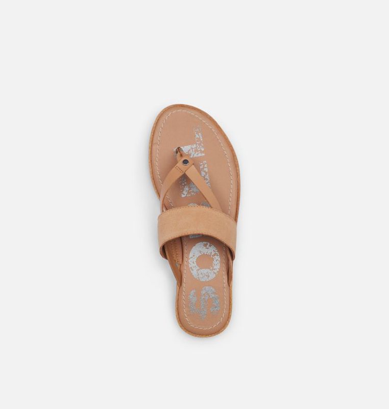 Sorel Kadın Ella™ Flip Flat - Sandalet Bej Rengi - 382-KEOXWU